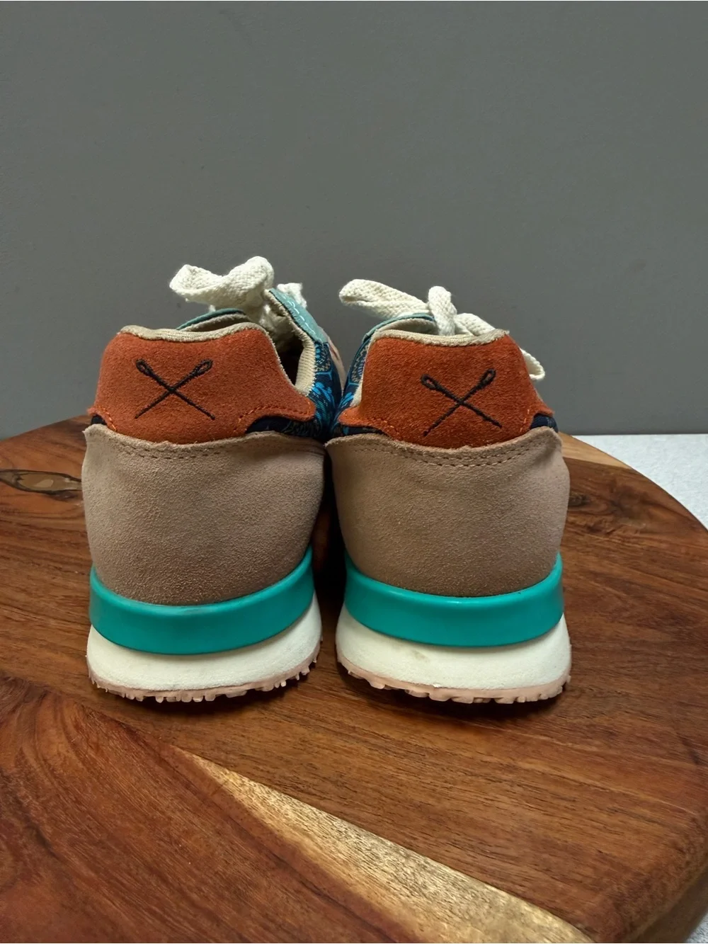 Inkkas Desert Landscape Sneakers | Southwestern Cactus Print Lace-Up Shoes sz 10 - Picture 8 of 13